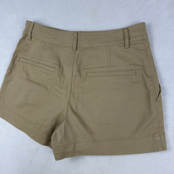 H&M Women's Khaki Cargo Shorts Size 8 Utility Pocket Casual Summer - Picture 13 of 13